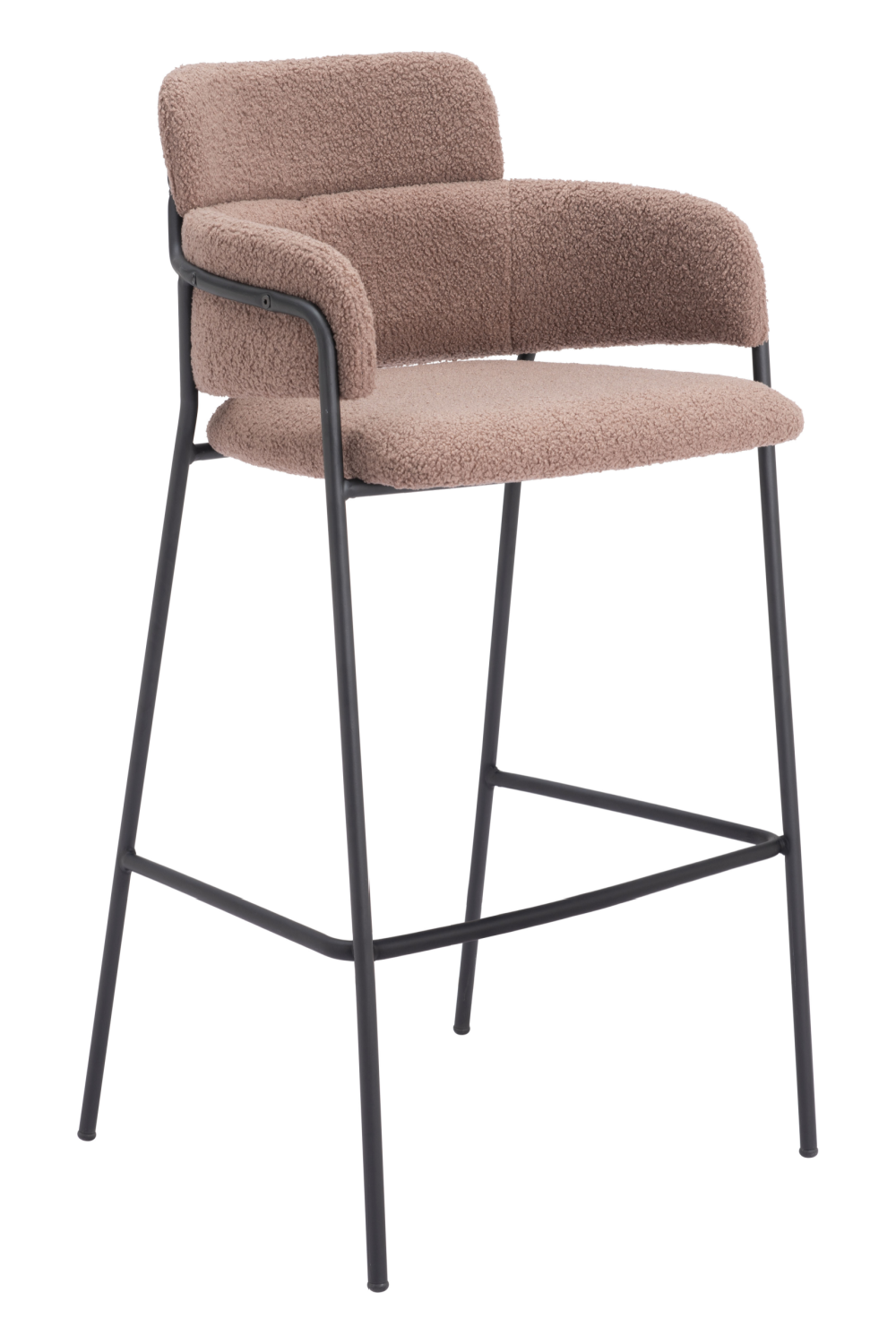 Shearling Style Bar Stools (2) | OROA Modern Marcel | Oroa.com