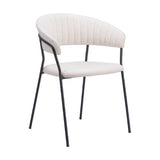 Cream Shearling Dining Chairs (2) | OROA Modern Josephine | Oroa.com