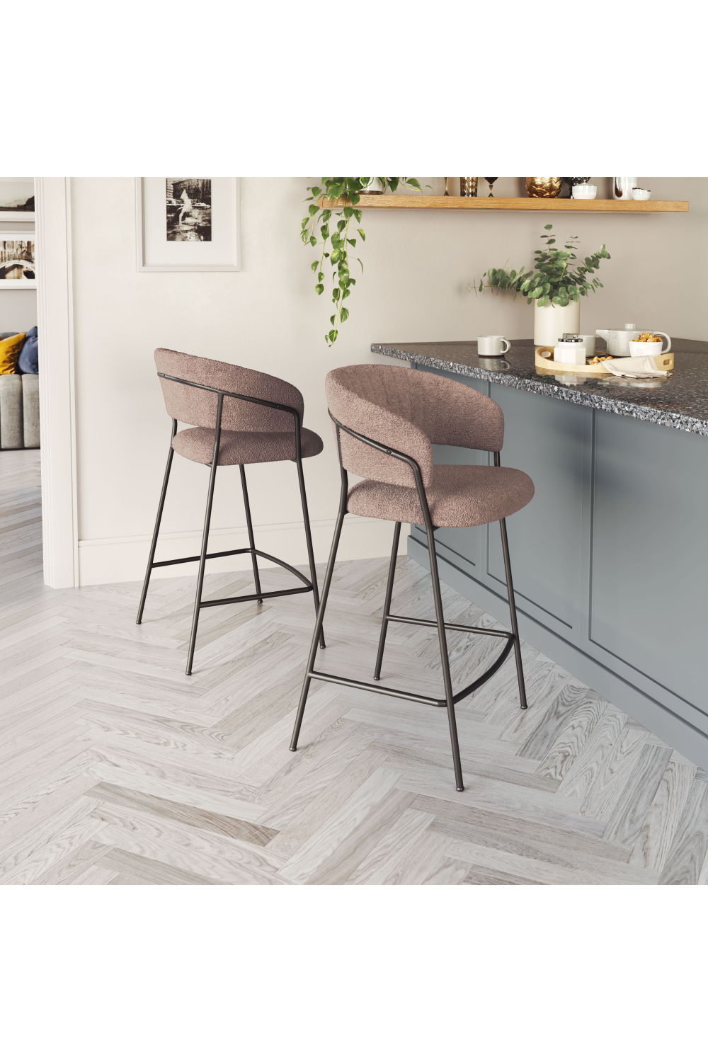 Curved-Back Counter Stools (2) | OROA Modern Josephine | Oroa.com