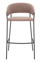 Brown Shearling Bar Stools (2) | OROA Modern Josephine | Oroa.com