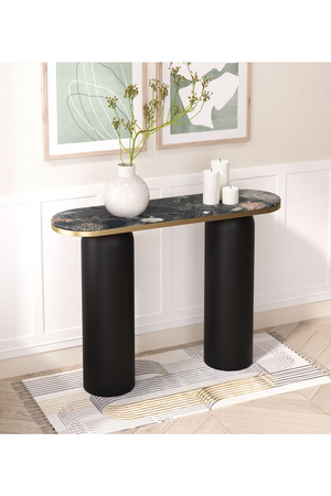 Black Marble Console Table | OROA Modern Luxor