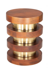 Acacia Wood Walnut Side Table | OROA Modern Marigot | OROA.com