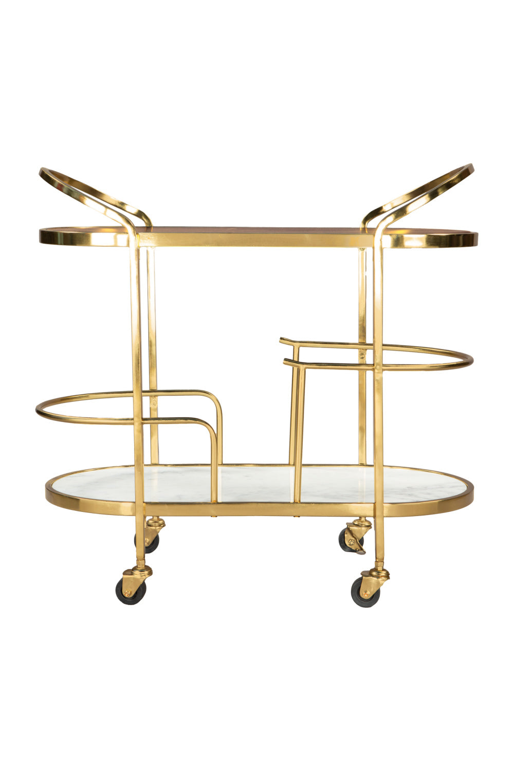 Gold Framed Oval Bar Cart | OROA Modern Antalya | Oroa.com
