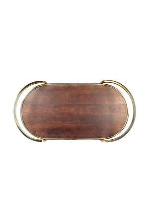 Gold Framed Oval Bar Cart | OROA Modern Antalya | Oroa.com
