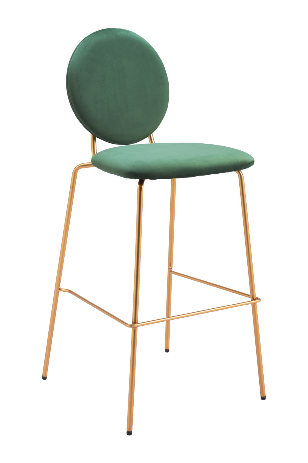 Green Velvet Bar Stools (2) | OROA Modern Odessa | Oroa.com
