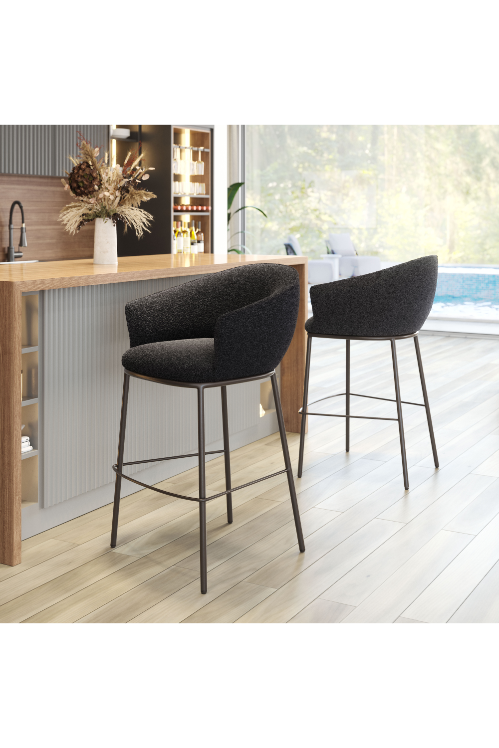 Teddy Fabric Bar Stool | OROA Modern Essen | Oroa.com