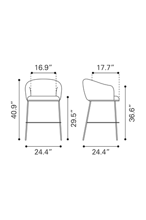 Teddy Fabric Bar Stool | OROA Modern Essen | Oroa.com