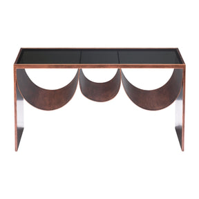 Rectangular Black Glass Coffee Table – Aveiro – front view