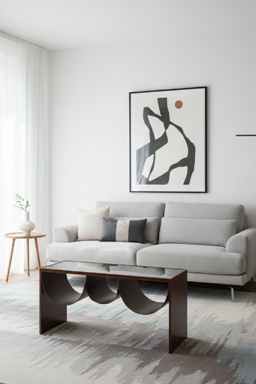 Rectangular Black Glass Coffee Table | OROA Modern Aveiro