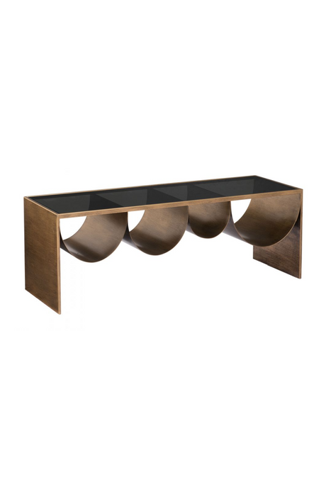 Brass-Framed Glass Coffee Table | OROA Modern Reed | Oroa.com