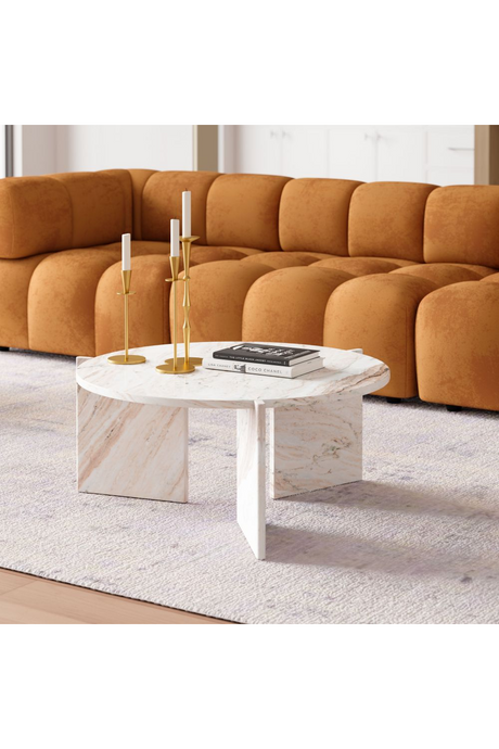 Round Marble Coffee Table | OROA Modern Lancaster | Oroa.com