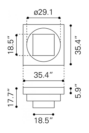 Whitewashed Mango Wood Coffee Table | OROA Modern Trani | Oroa.com