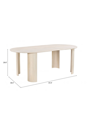 White-washed Acacia Dining Table | OROA Modern Risan | Oroa.com