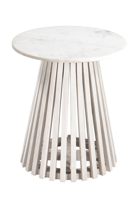 White Marble Round Side Table | OROA Modern Mazara | Oroa.com