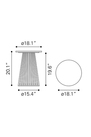 White Marble Round Side Table | OROA Modern Mazara | Oroa.com