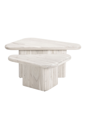 Whitewashed Acacia Coffee Table Set | OROA Modern Navidic | Oroa.com