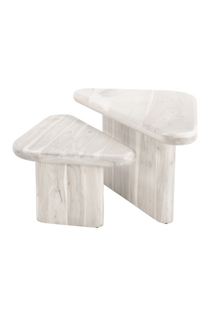 Whitewashed Acacia Coffee Table Set | OROA Modern Navidic | Oroa.com