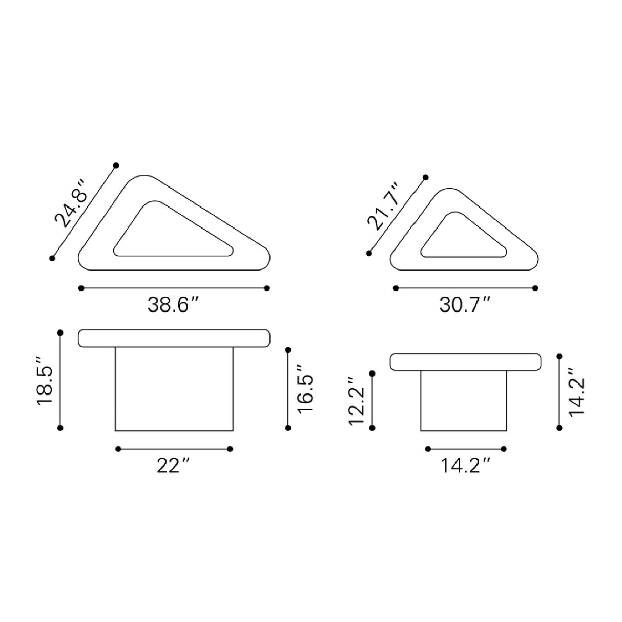   Whitewashed Acacia Coffee Table Set | Oroa.com