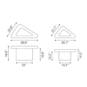   Whitewashed Acacia Coffee Table Set | Oroa.com