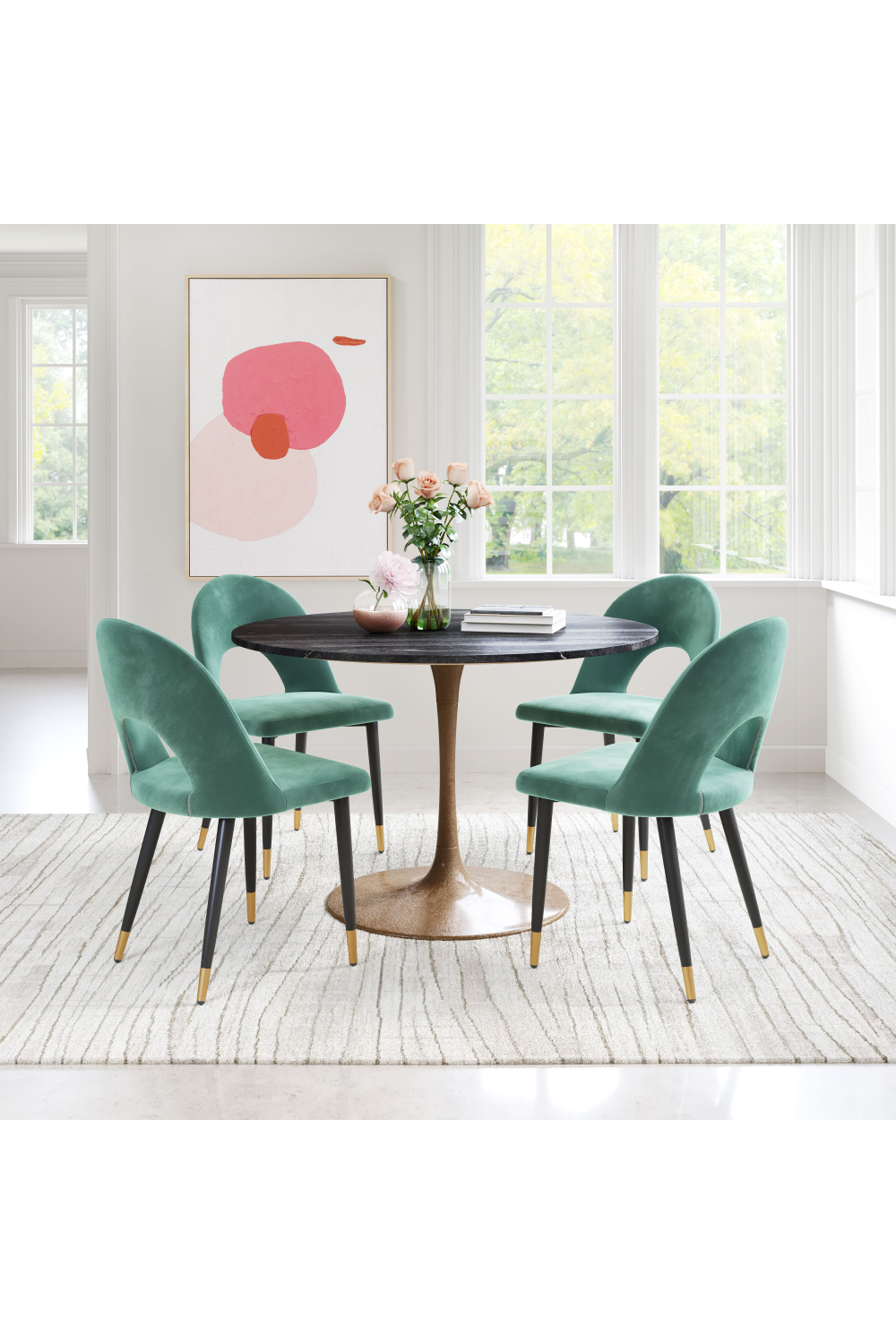 Velvet Dining Chairs (2) | OROA Modern Menlo | Oroa.com