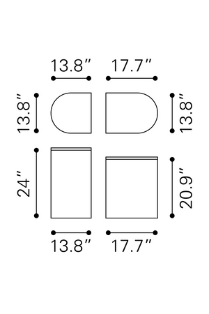 White Marble Side Table Set | OROA Modern Ormara | Oroa.com