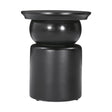 Black Wooden Modern Side Table – Colombo – angled view