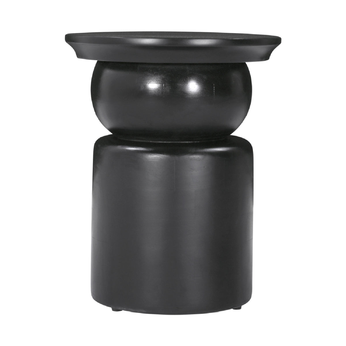 Black Wooden Modern Side Table – Colombo – angled view