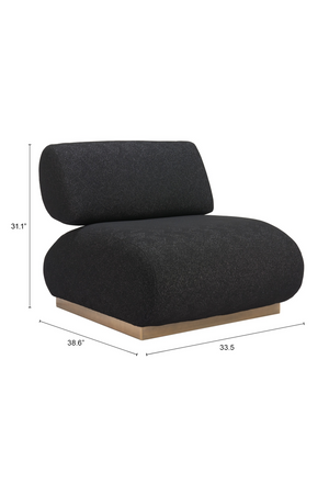 Black Textured Fabric Accent Chair | OROA Modern Barsa | Oroa.com