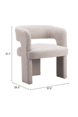 Beige Shearling Accent Chair | OROA Modern Java | Oroa.com