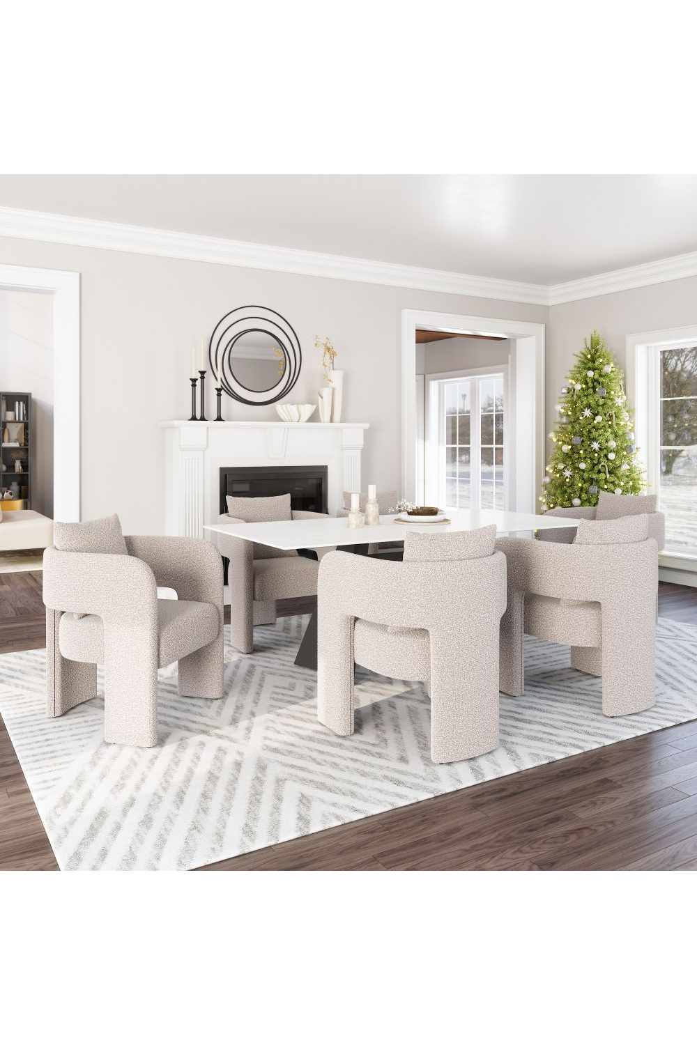 Gray Curved Dining Chair | OROA Modern Melilla | Oroa.com