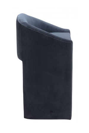 Dark Gray Velvet Bar Stool | OROA Modern Emas | Oroa.com