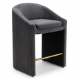 Dark Gray Velvet Counter Stool | OROA Modern Emas | Oroa.com