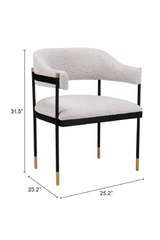 Textured Light Gray Dining Chair | OROA Modern Zadar | Oroa.com