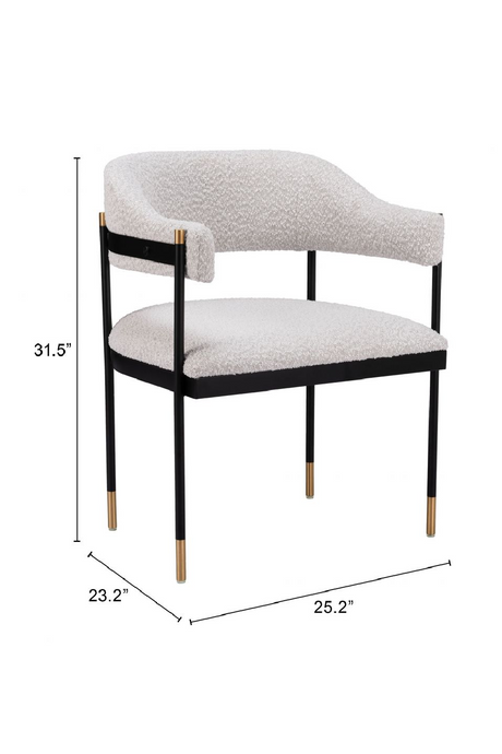 Textured Light Gray Dining Chair | OROA Modern Zadar | Oroa.com