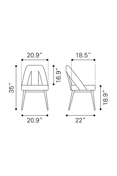 Cut-Out Detail Dining Chair | OROA Modern Artus | Oroa.com