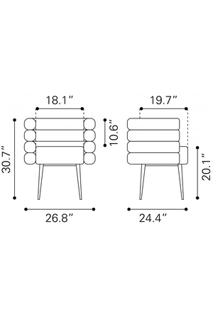 Light Gray Layered Dining Chair | OROA Modern Grena | Oroa.com