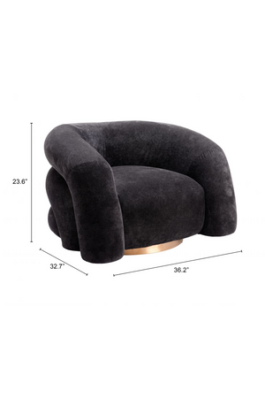 Black Velvet Accent Chair | OROA Modern Havn | Oroa.com