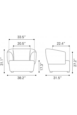 Golden Beige Accent Chair | OROA Modern Bekker | Oroa.com