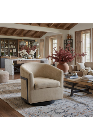 Golden Beige Swivel Chair | OROA Modern Hanko | Oroa.com