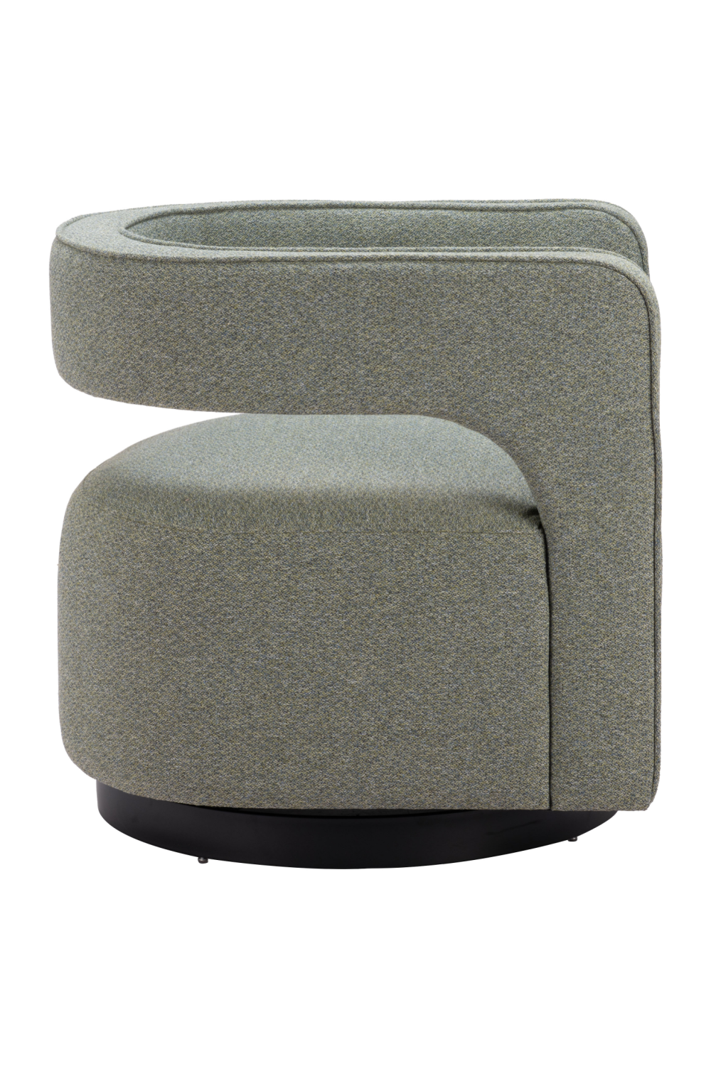 Sage Green Curved Swivel Chair | OROA Modern Turku | Oroa.com