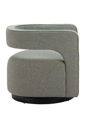 Sage Green Curved Swivel Chair | OROA Modern Turku | Oroa.com