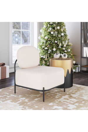 White Teddy Fabric Accent Chair | OROA Modern Arendal