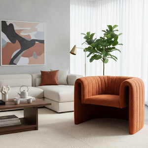  Orange Sherpa Accent Chair | Oroa.com