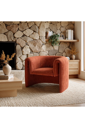 Orange Sherpa Accent Chair | OROA Modern Viana | Oroa.com