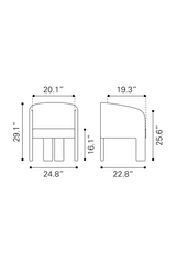 Poly Linen Accent Chair | OROA Modern Hull | Oroa.com