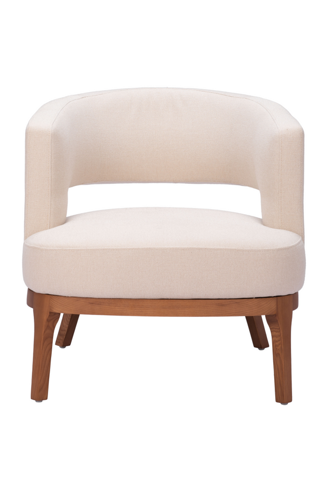 Beige Vinyl Accent Chair | OROA Modern Penryn | Oroa.com