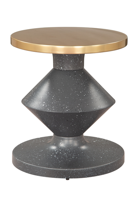 Black Geometrical Base Side Table | OROA Modern Litar | Oroa.com