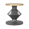Black Geometrical Base Side Table – Litar – angled view