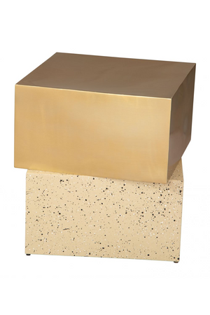 Gold Cube Side Table | OROA Modern Cinza | OROA.com