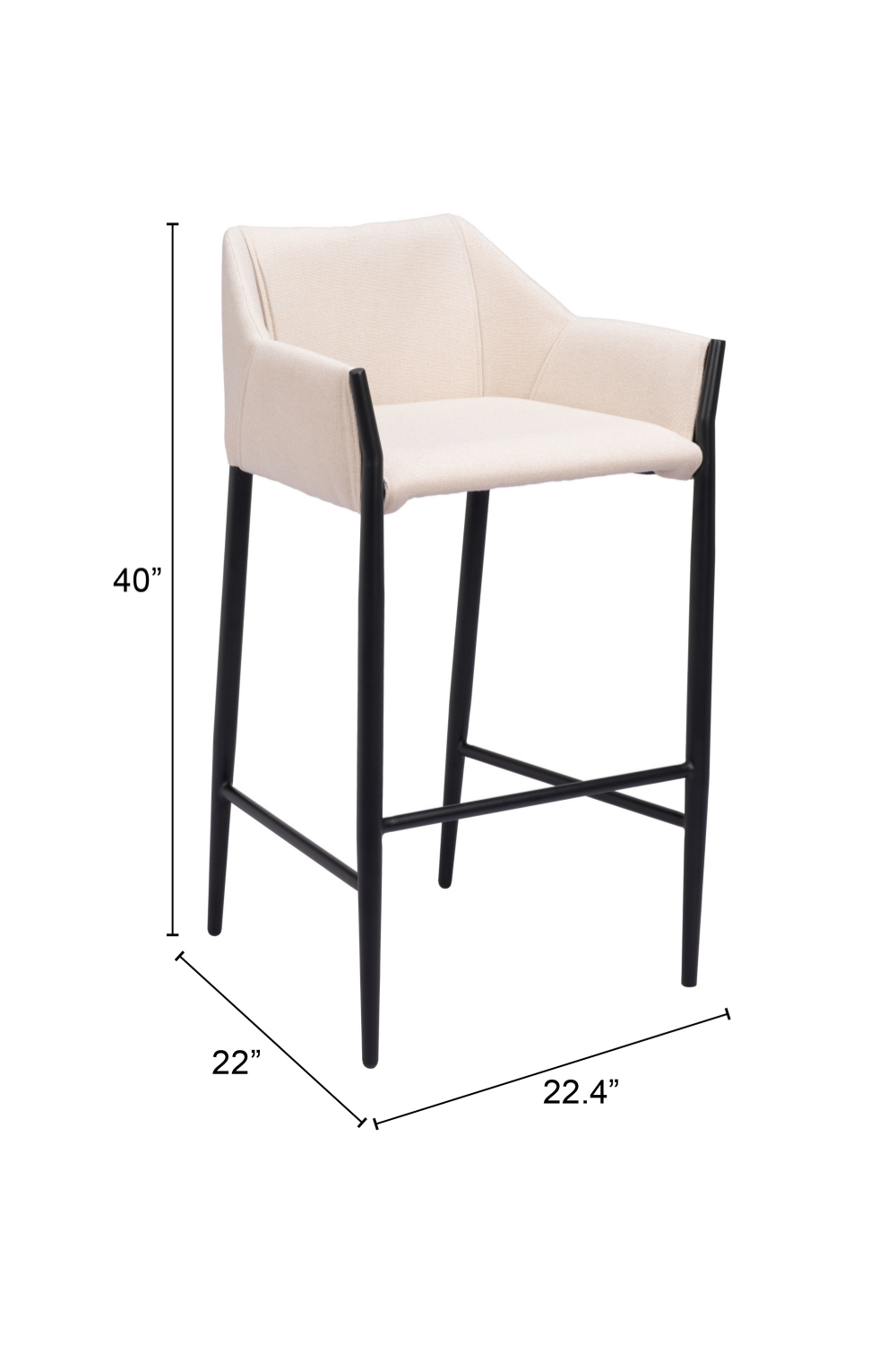 Poly Linen Bar Stool | OROA Modern Andover | Oroa.com
